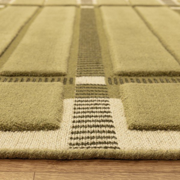 Zielony/beżowy wełniany dywan tkany ręcznie 120x170 cm – Asiatic Carpets-image-4