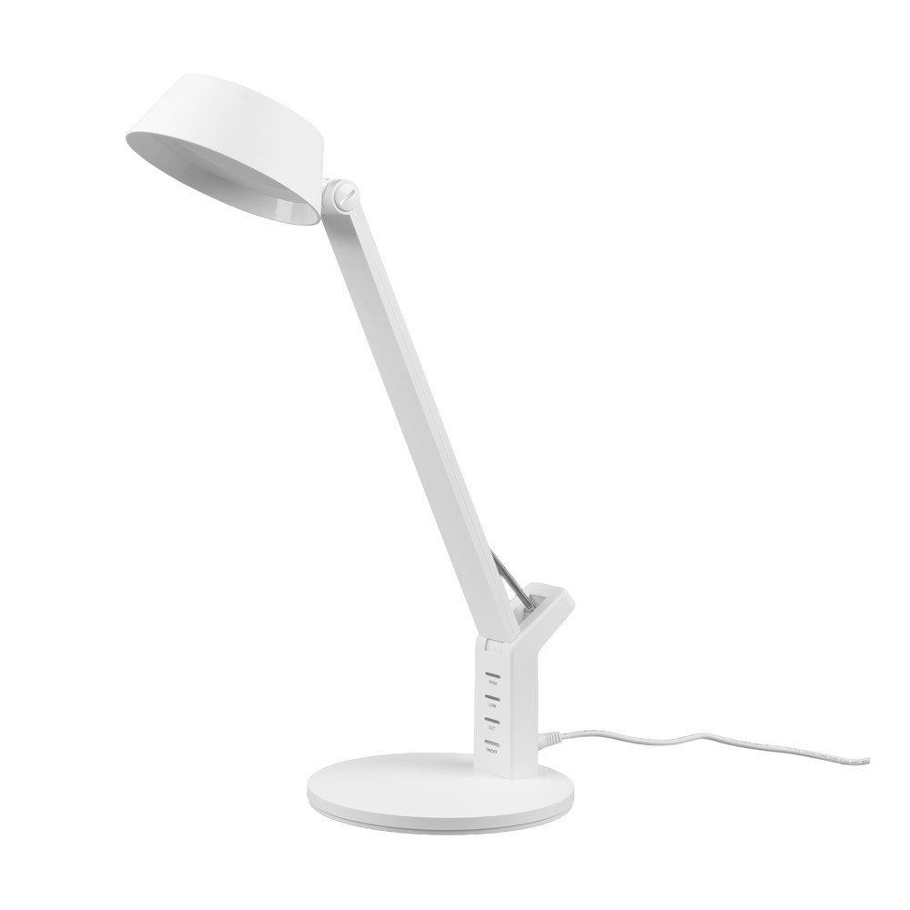 Lampa stołowa LED ze ściemniaczem w matowym białym kolorze (wysokość 40 cm) Ava – Trio