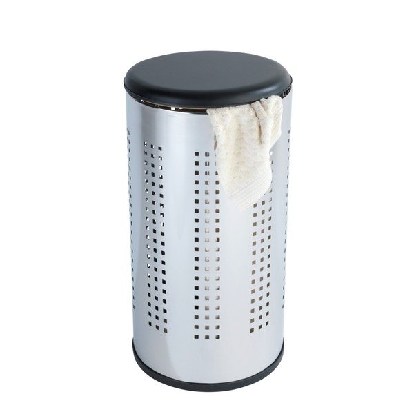 Taboret ze schowkiem w srebrnym kolorze Wenko Bergamo, 46 l-image-1