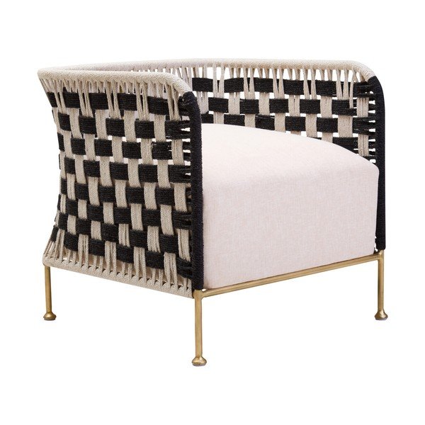 Czarno-biały fotel Satna – Premier Housewares
