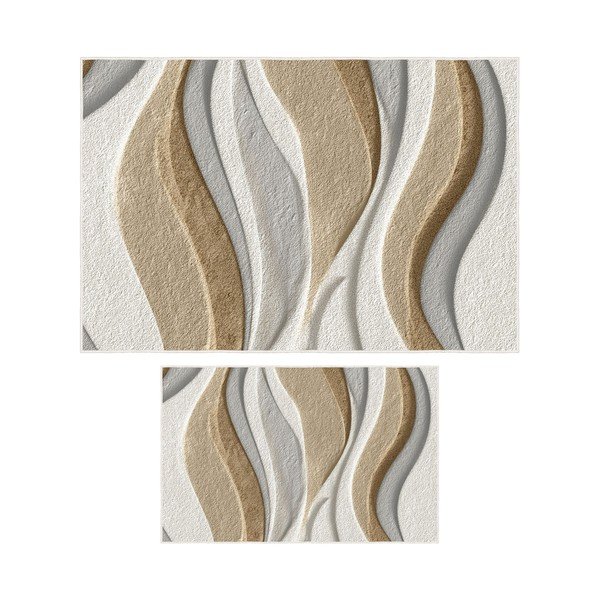 Beżowe dywaniki łazienkowe zestaw 2 szt. 60x100 cm – Foutastic