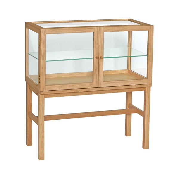 Witryna w dekorze dębu w naturalnym kolorze 80x88x42 cm Poetic – Hübsch