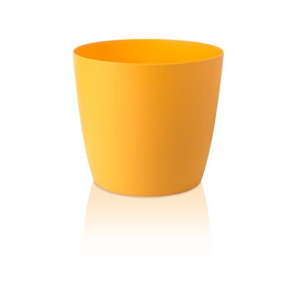 Żółta doniczka na kółkach Gardenico Ella Twist'n'Roll Smart System, ø 29 cm