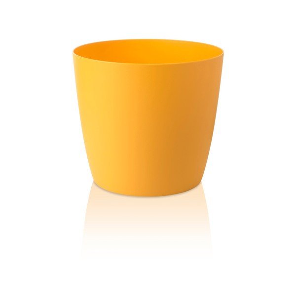 Żółta doniczka na kółkach Gardenico Ella Twist'n'Roll Smart System, ø 29 cm