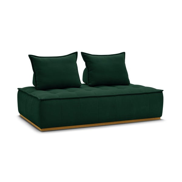Ciemnozielona sofa z tkaniny szenilowej 175 cm Elisa – Bobochic Paris-image-3