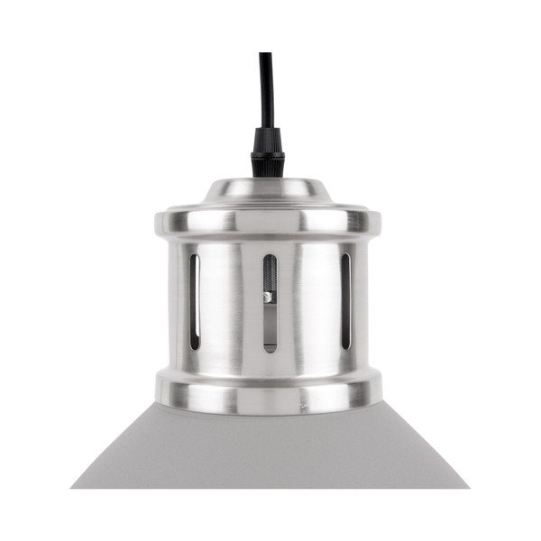 Szara lampa wisząca z elementami w kolorze srebra Leitmotiv Refine, ⌀ 40,5 cm-image-2