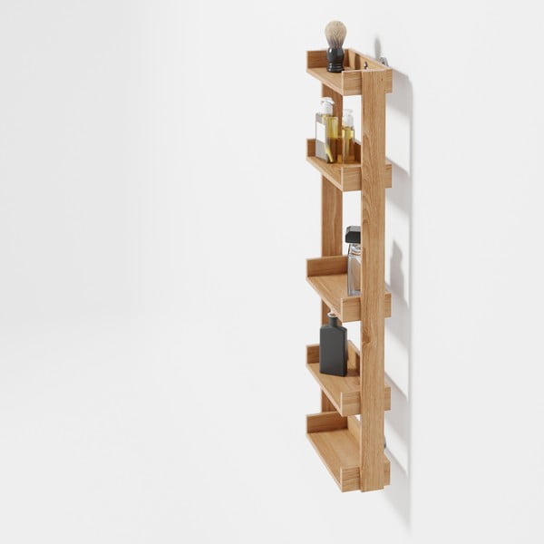Półka łazienkowa z drewna dębowego Wireworks Yoku-image-3
