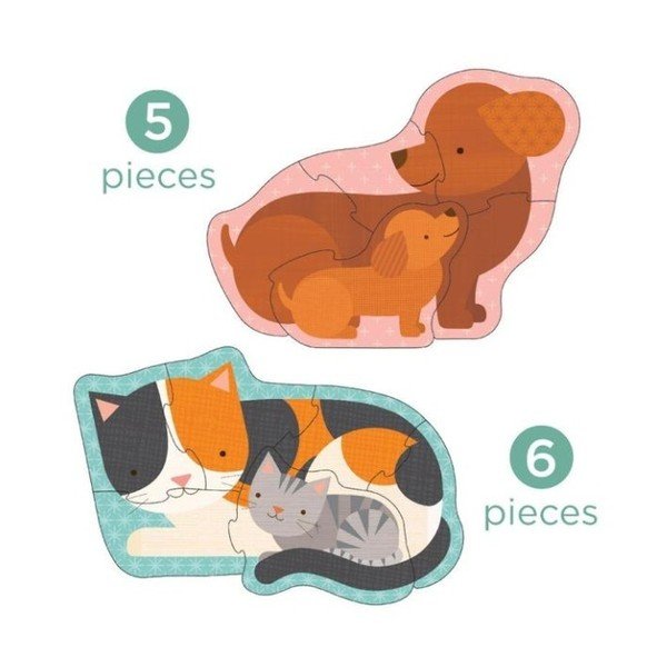 Zestaw 4 rodzajów puzzli z papieru z odzysku Petit collage Pets-image-4