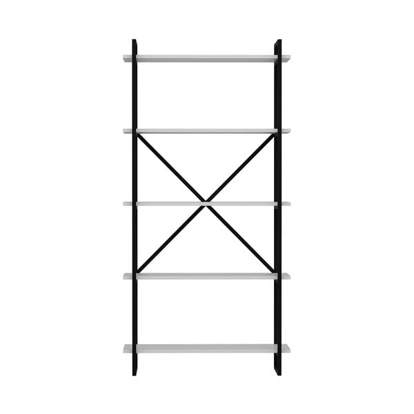 Czarno-biały regał 90x180 cm Elston – Kalune Design