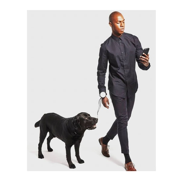 Czarna smycz w rozmiarze M 3 – Lishinu-image-3