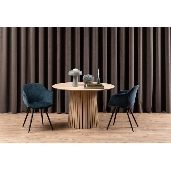 Stół do jadalni z jasnym fornirem dębowym Actona Christo, ø 75 cm-image-1