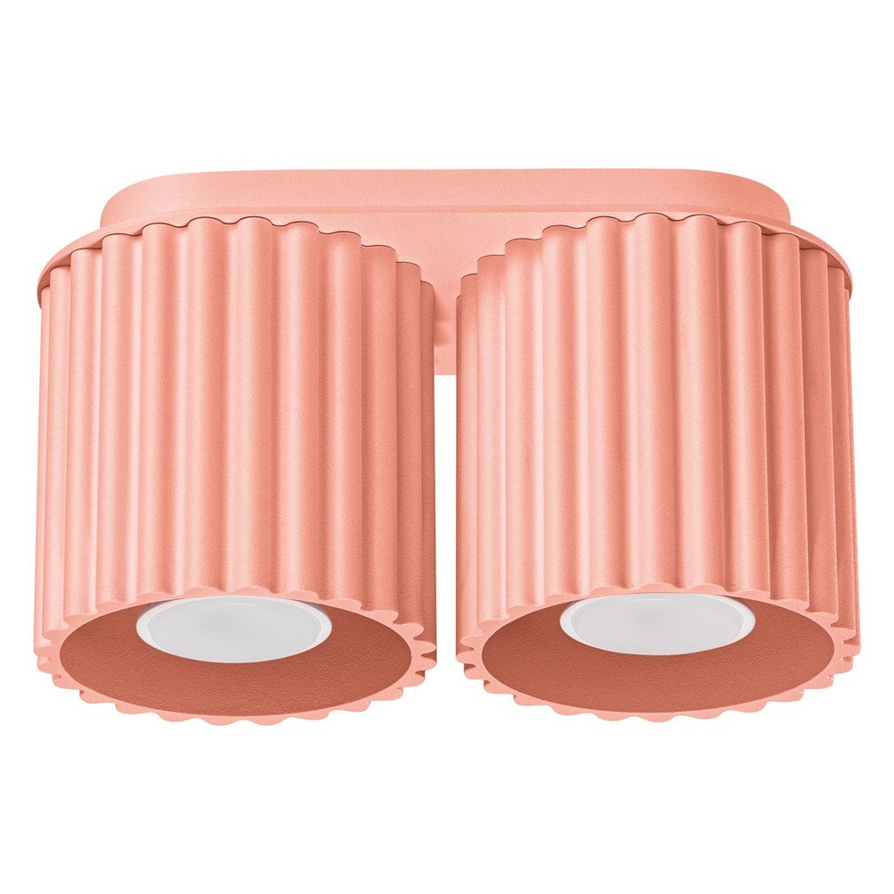 Brzoskwiniowa metalowa lampa punktowa 10x21 cm Zora – Sollux