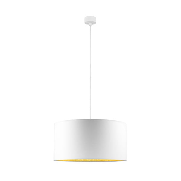 Biała lampa wisząca z wnętrzem w złotej barwie Sotto Luce Mika, ⌀ 50 cm