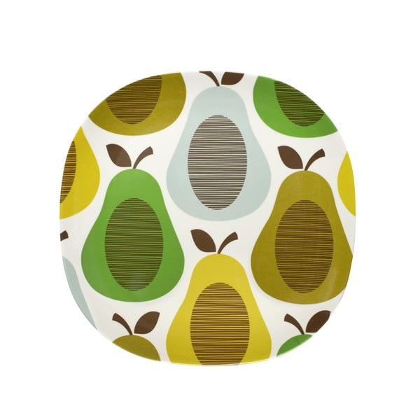 Talerz Orla Kiely Pear Peppermint, 26,5 cm