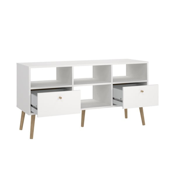 Biała szafka pod TV 117x61 cm Bodo – Tvilum-image-4