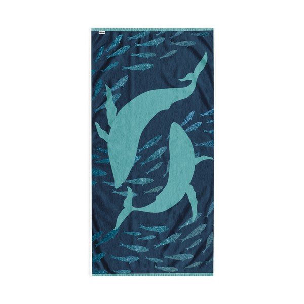 Niebieski ręcznik plażowy 90x180 cm Dolphin – DecoKing-image-2