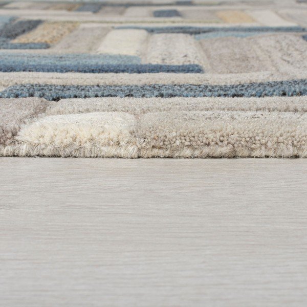 Szaro-niebieski chodnik wełniany Flair Rugs Russo, 60x230 cm-image-3