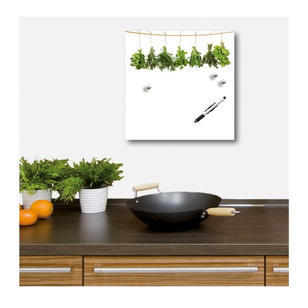 Tablica magnetyczna Hanging Herbs, 30x30 cm