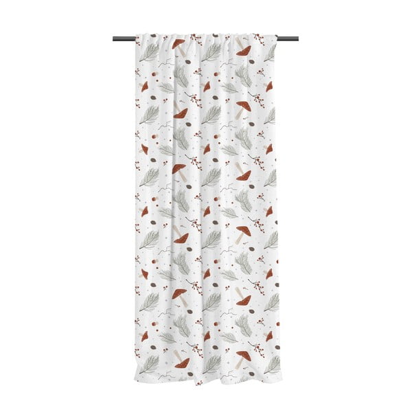 Biała zasłona z satyny bawełnianej 110x250 cm Toadstools – Butter Kings