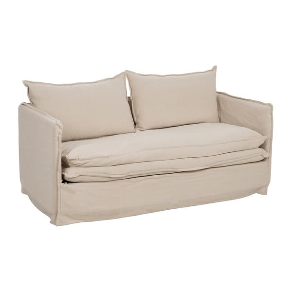 Kremowa lniana sofa 180 cm – Ixia-image-2