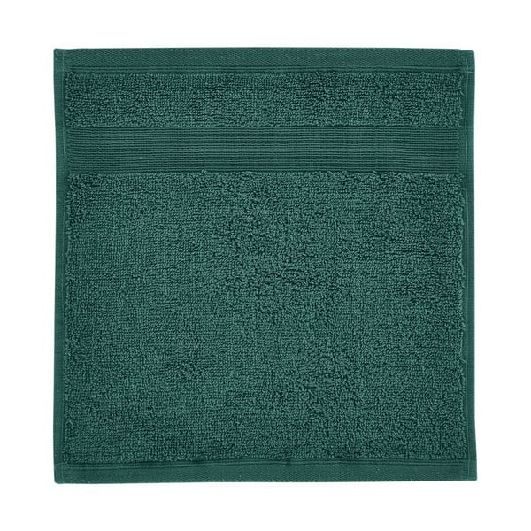 Ciemnozielone bawełniane ręczniki frotte zestaw 2 szt. 30x30 cm Anti-Bacterial – Catherine Lansfield-image-2