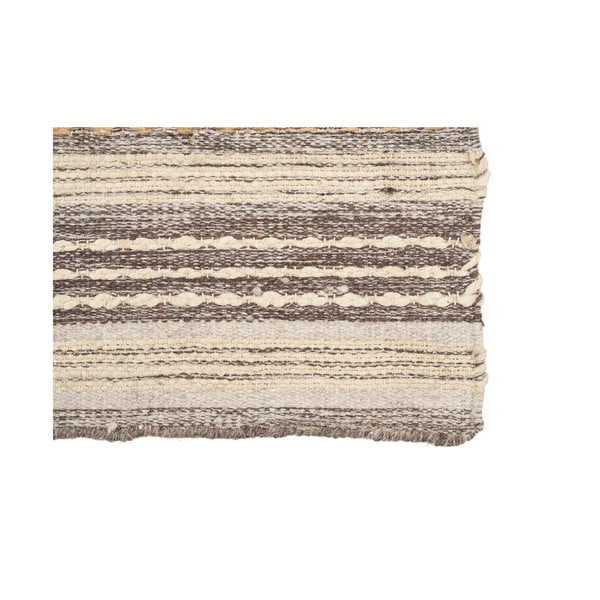 Brązowy chodnik z mieszanki juty tkany ręcznie 80x180 cm Morena – House Nordic-image-4