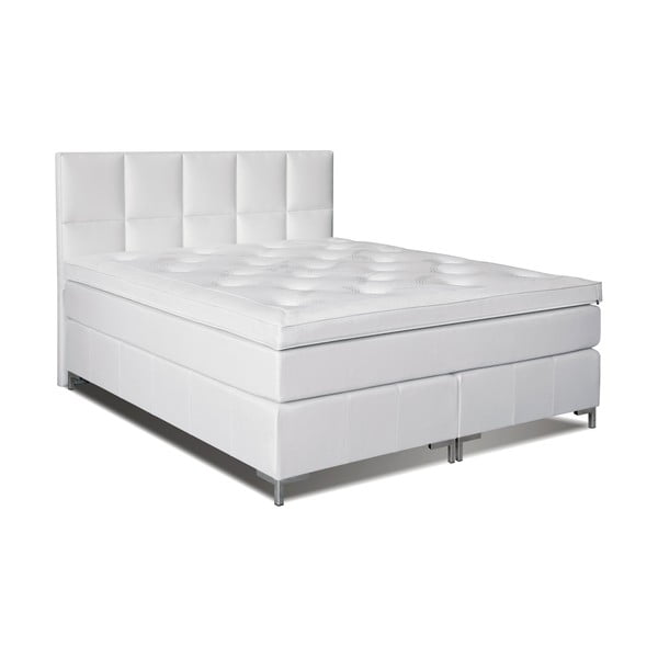 Białe łóżko z materacem Gemega Delux, 180x200 cm