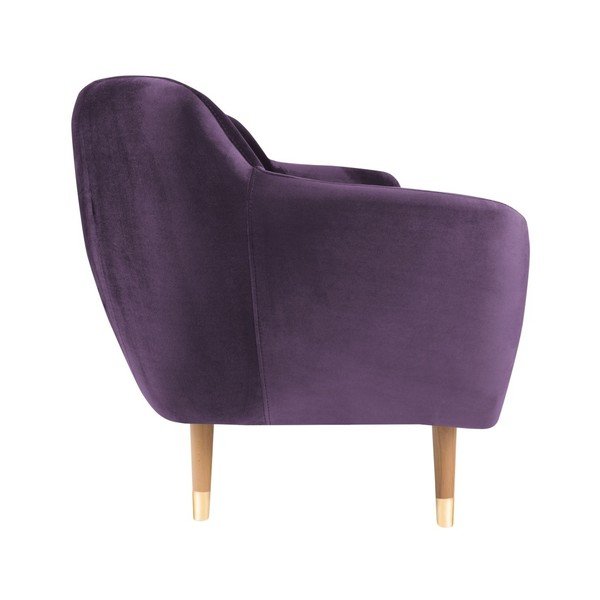 Fioletowa aksamitna sofa Mazzini Sofas Benito, 188 cm-image-3