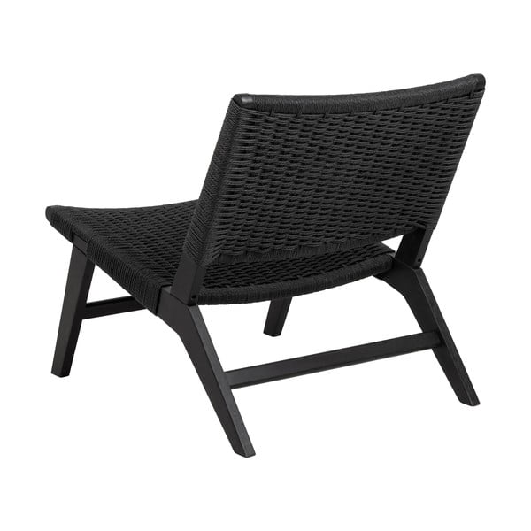 Czarny fotel z plecionką Carson – Actona-image-3