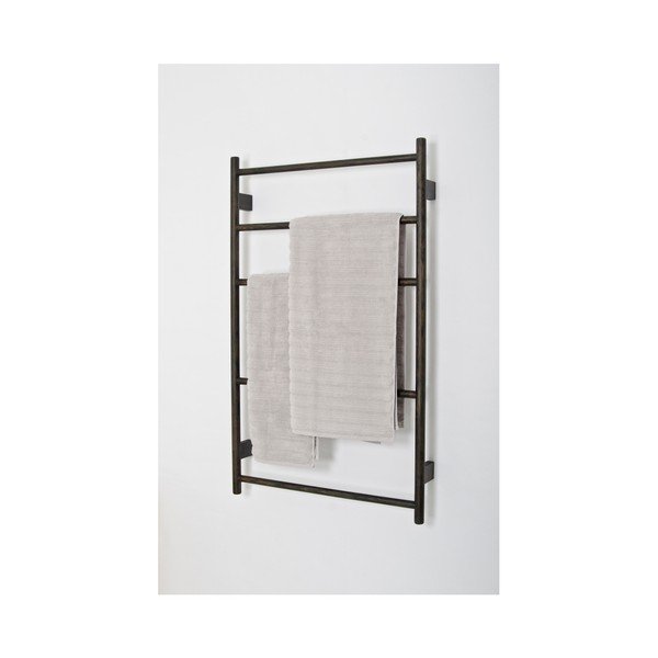 Czarny wieszak na ręczniki z drewna dębowego Wireworks Towel Rail Wallbar-image-4