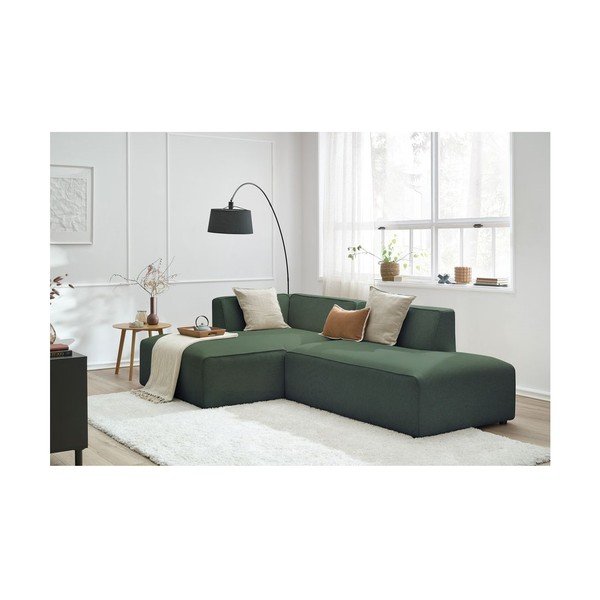 Zielony narożnik modułowy (lewostronny/w kształcie litery L) Megeve – Bobochic Paris-image-4