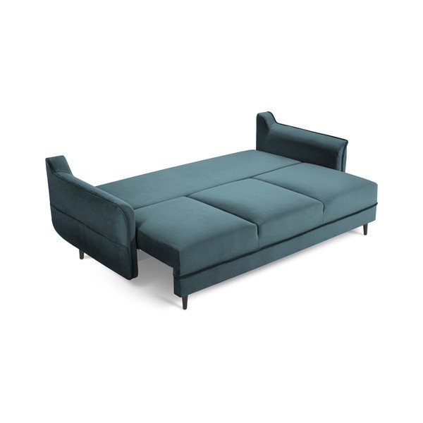 Morska aksamitna sofa rozkładana Kooko Home Basso-image-2