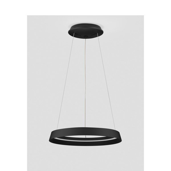 Aluminiowa lampa wisząca LED ze ściemniaczem w kolorze matowej czerni z kloszem ze szkła akrylowego ø 45 cm Ormi – Nova Luce-image-4
