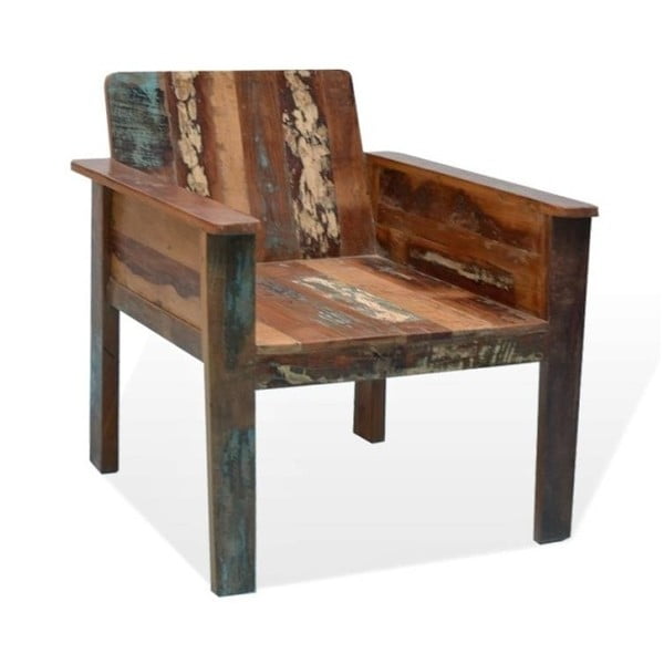 Kolorowy fotel z litego drewna SOB Tigris