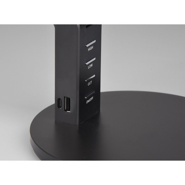 Lampa stołowa LED ze ściemniaczem w kolorze matowej czerni (wysokość 40 cm) Ava – Trio-image-3