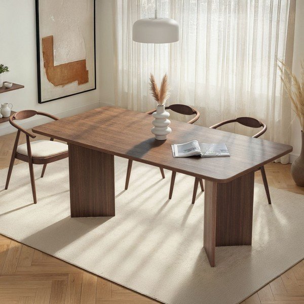 Stół w dekorze orzecha 90x180 cm Linza – Kalune Design-image-1