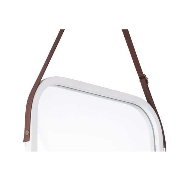 Lustro ścienne w białej ramie PT LIVING Idylic, dł. 40,5 cm-image-1