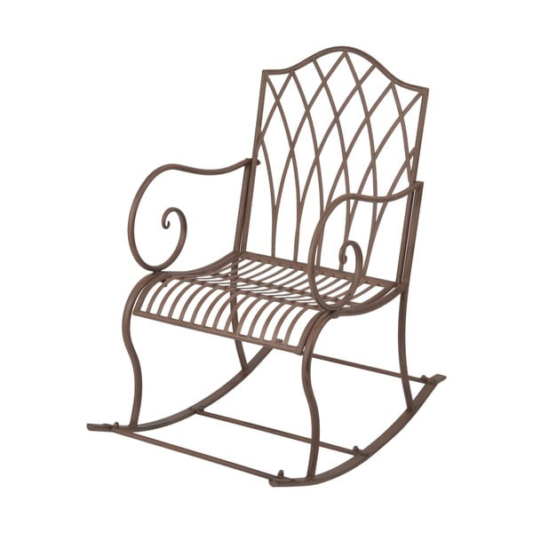 Brązowy metalowy ogrodowy fotel bujany – Esschert Design