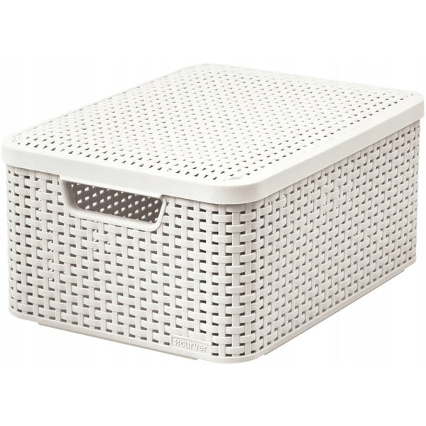 Kremowy plastikowy pojemnik z pokrywką 29x39x19 cm Style – Curver