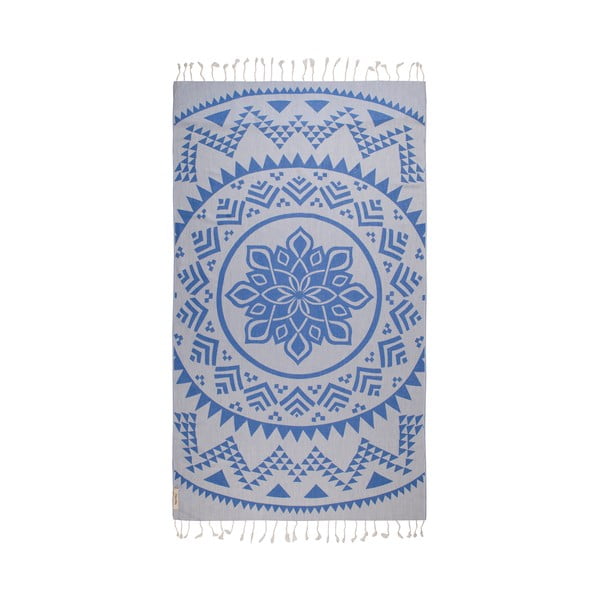 Niebieski ręcznik kąpielowy hammam Arcane-image-2