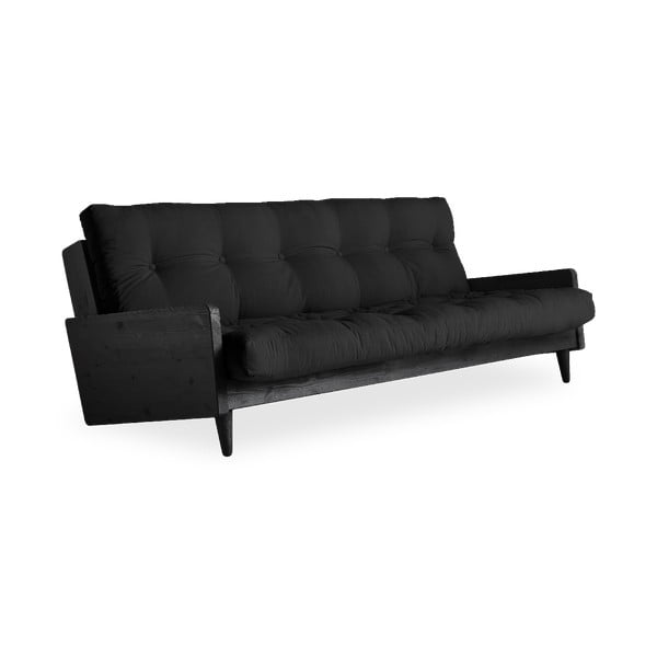 Sofa rozkładana z ciemnoszarym obiciem Karup Design Indie Black/Dark Grey-image-1