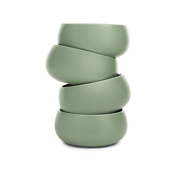 Zielone kamionkowe miski zestaw 4 szt. 600 ml Aura Luma – Bonami Selection-image-4