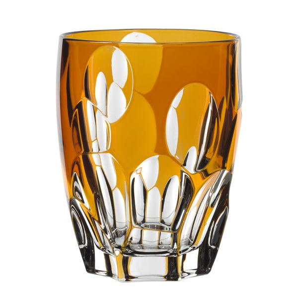 Pomarańczowa szklanka ze szkła kryształowego Nachtmann Prezioso Ambra, 300 ml