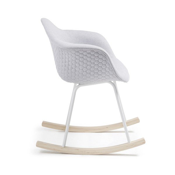 Jasnoszary fotel bujany Kave Home Kenna-image-1