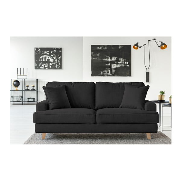 Czarna sofa 3-osobowa Cosmopolitan design Madrid-image-3