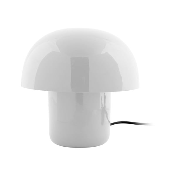 Biała lampa stołowa z metalowym kloszem (wysokość 20 cm) Fat Mushroom – Leitmotiv
