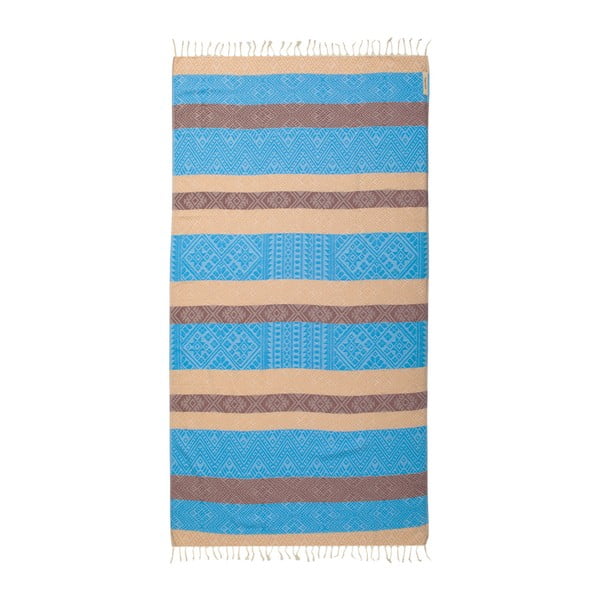 Ręcznik hammam z bawełnianych i bambusowych włókien Begonville Sunrise Loin, 180x95 cm