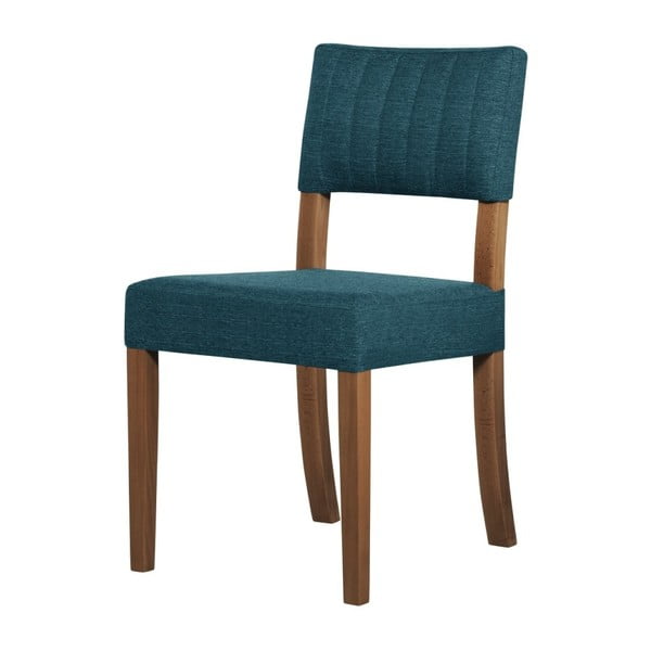 Turkusowe krzesło z ciemnobrązowymi nogami Ted Lapidus Maison Néroli