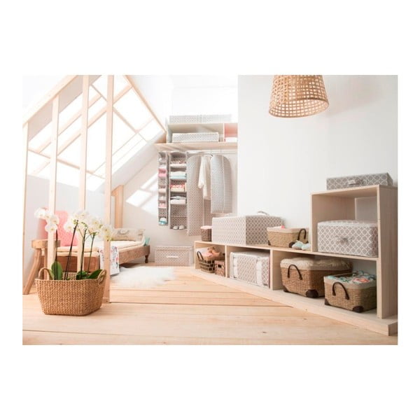 Beżowy organizer wiszący z 9 przegródkami Compactor, szer. 15 cm-image-3