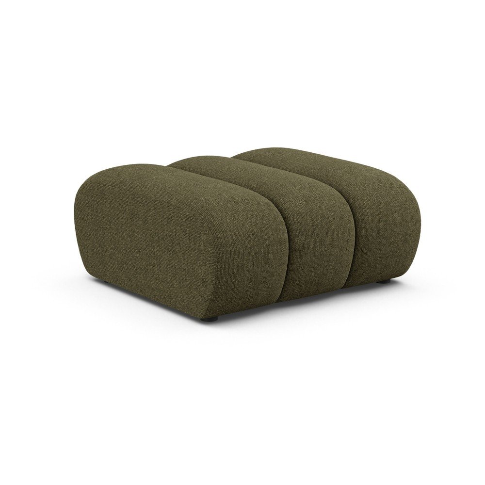 Zielony podnóżek z tkaniny szenilowej Lupine – Micadoni